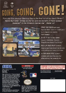 Home Run King box cover back